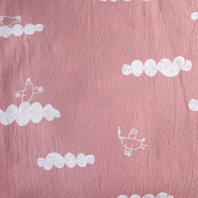 Promo Scampolo RUSTIC COTTON Peace Maker Pink 200 x 135 cm