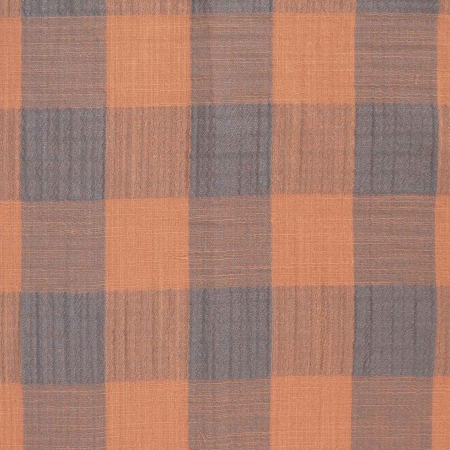 Promo Scampolo MUSSOLA VICHY Rust & Grey 100 x 140 cm